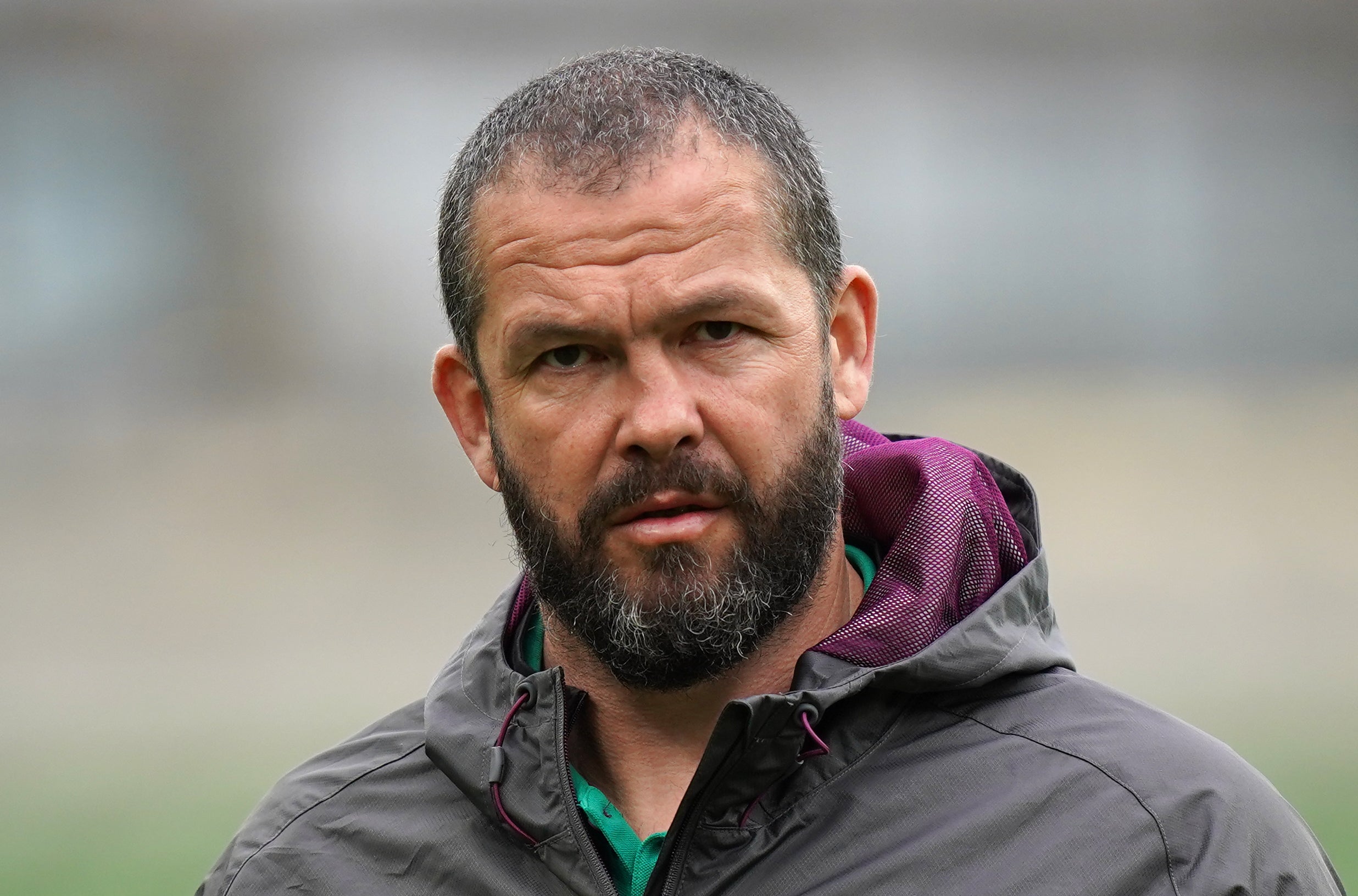 Ireland boss Andy Farrell, pictured, has selected Johnny Sexton to start at fly-half (Niall Carson/PA)