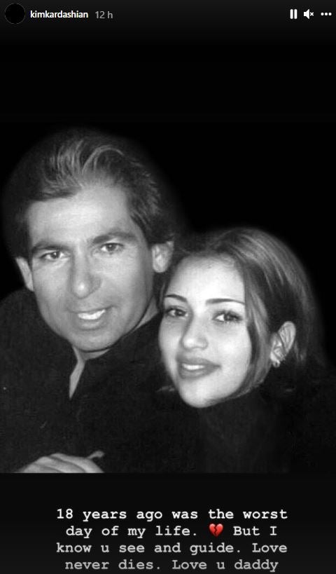 Kim Kardashian marking 18 years since her father’s death in 2021