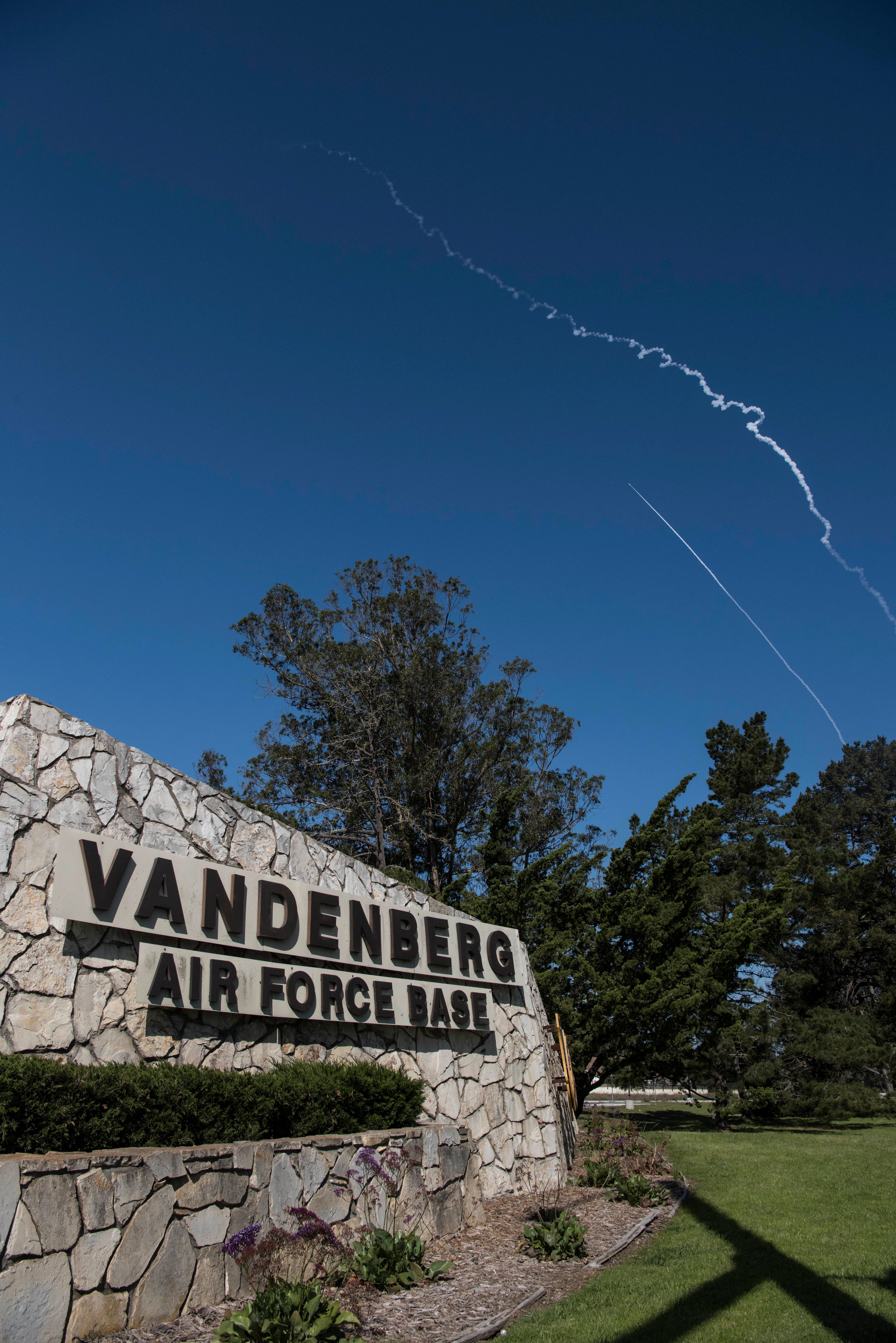 The former sign at what is now Vandenburg Space Force Base in California