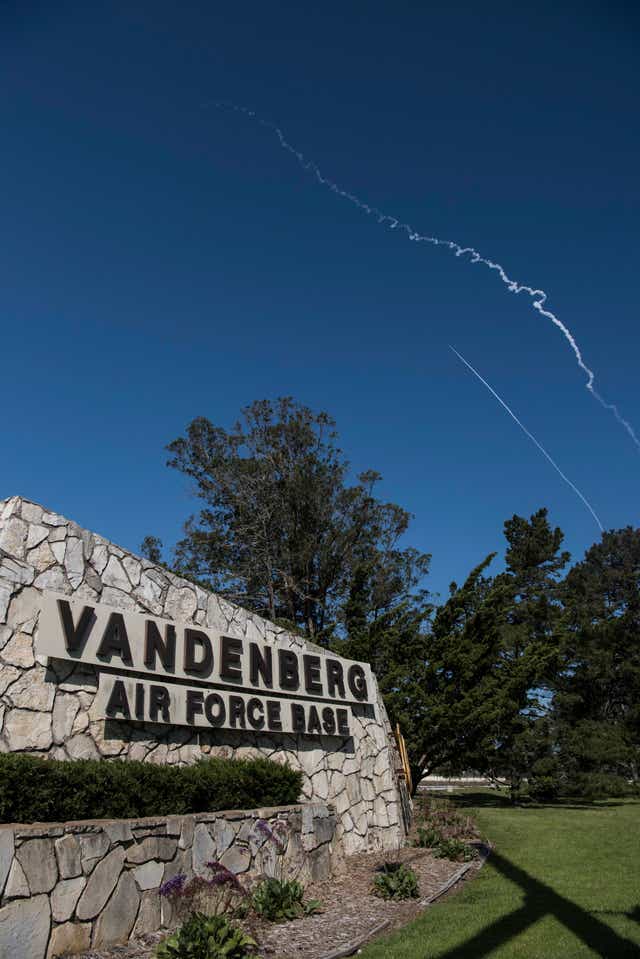 <p>The former sign at what is now Vandenburg Space Force Base in California</p>