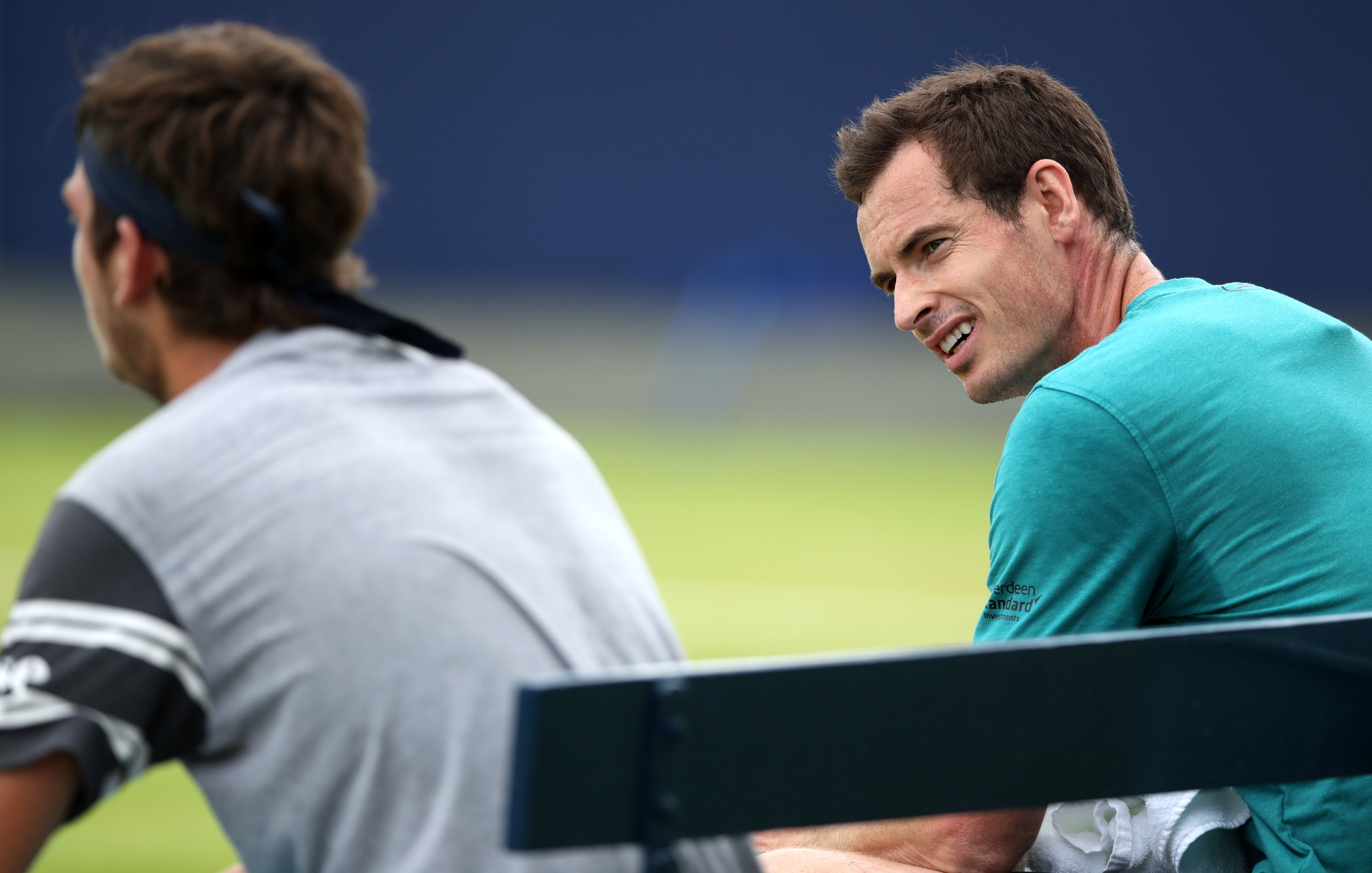 Andy Murray (right) and Cameron Norrie (John Walton/PA)