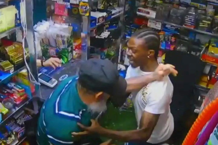 Surveillance footage shows the fatal altercation in the convenience store