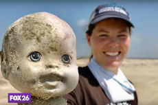 Creepy dolls are washing up on a Texas beach