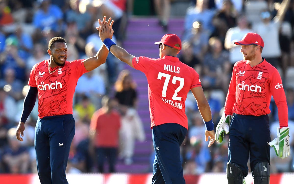Chris Jordan shines for England but India set challenging target in Southampton Chris Jordan shines for England but India set challenging target in Southampton