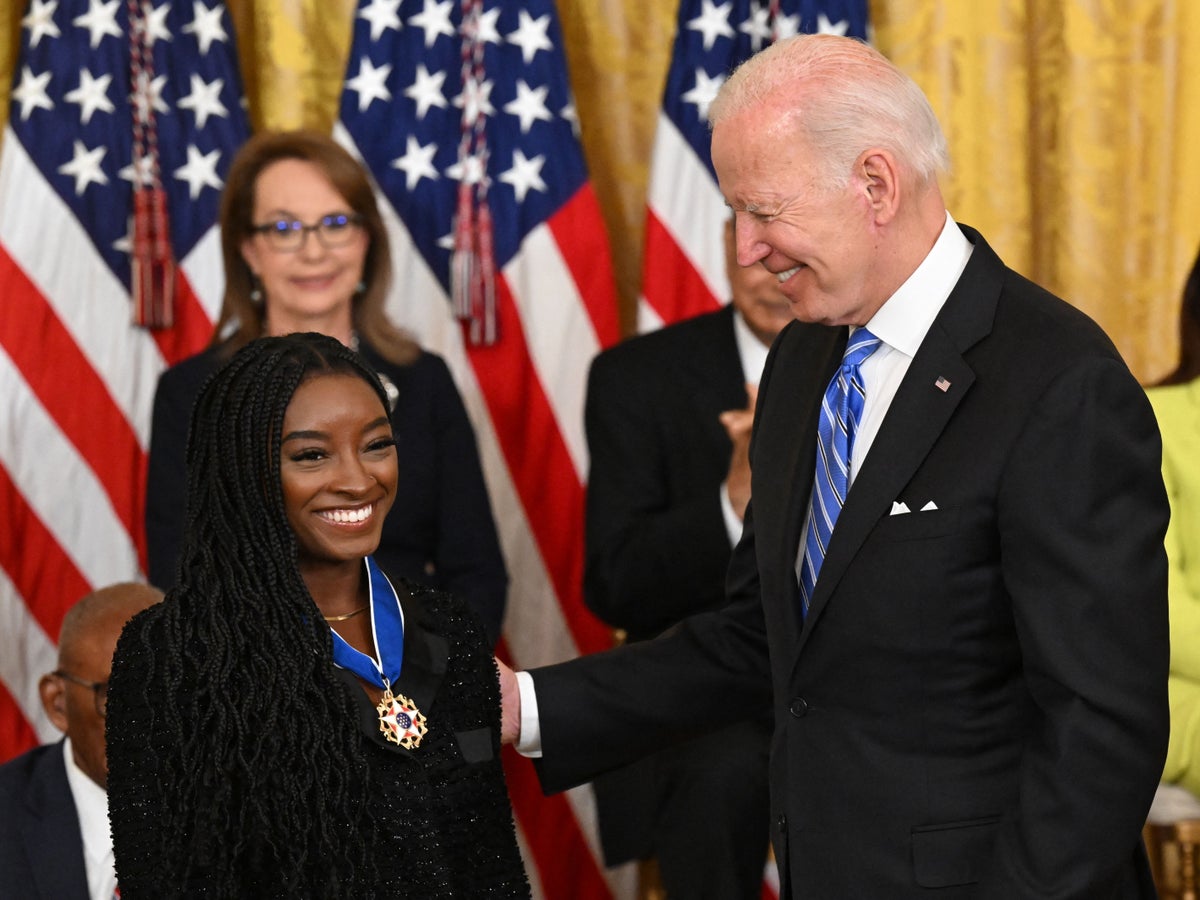 Simone Biles becomes youngest living person to receive Presidential Medal of Freedom