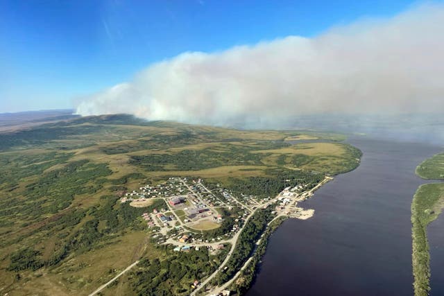 <p>The East Fork fire burns near St Marys in Alaska in June. The blaze is one of the largest tundra fires in state history</p>