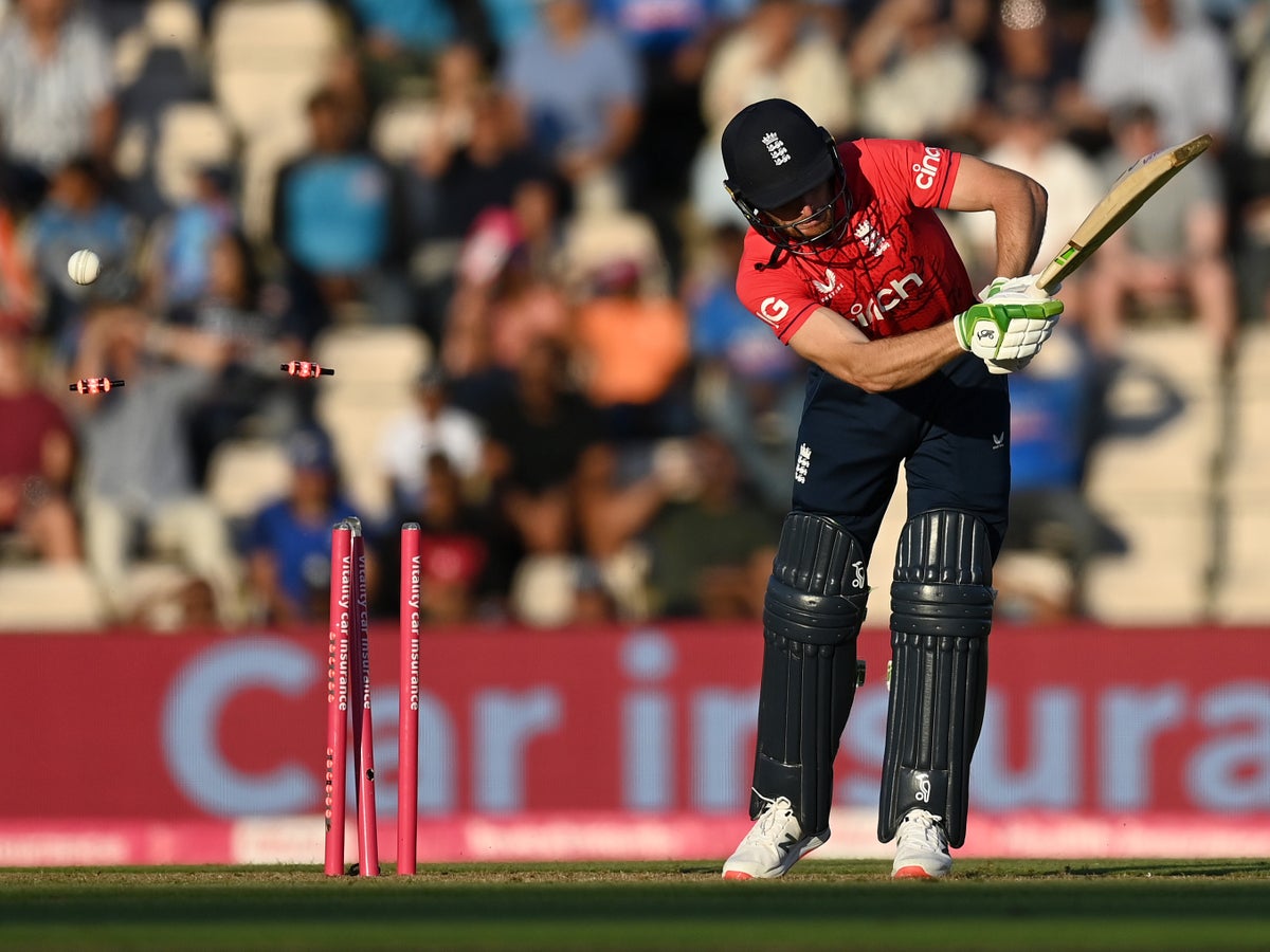 Jos Buttler bowled for golden duck as India humble England in first Twenty20