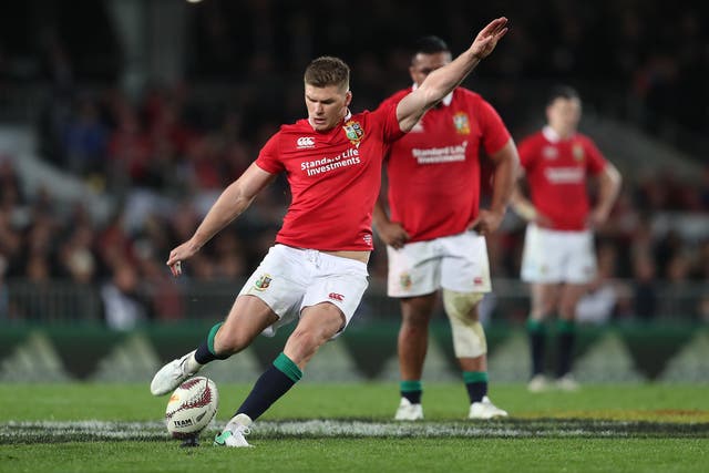 Owen Farrell’s late penalty at Eden Park ensured the 2017 British and Irish Lions series in New Zealand ended all square (David Davies/PA)