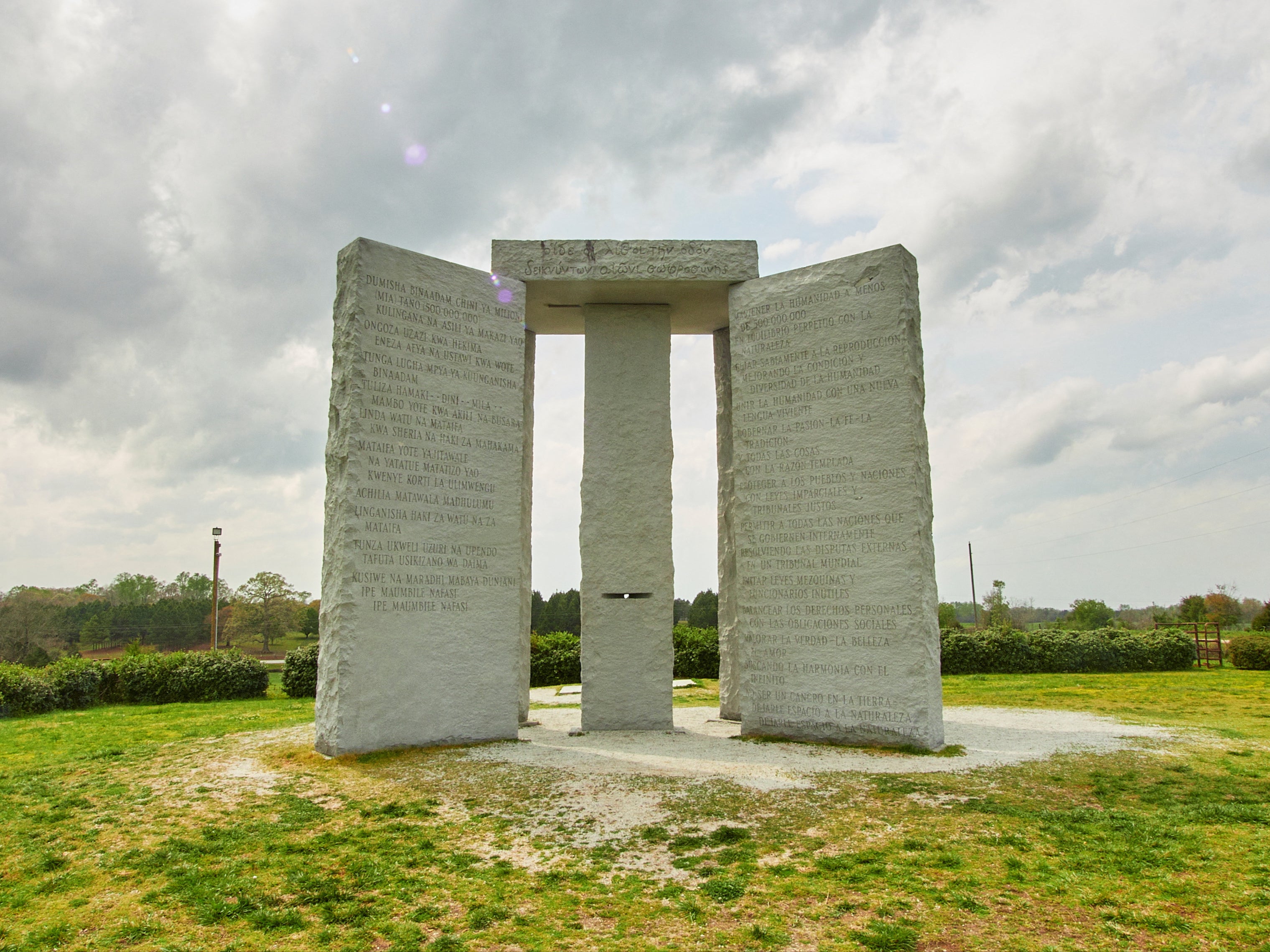 <p>The Georgia Guidestones have now been demolished </p>