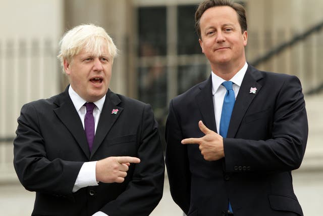 <p>Boris Johnson and David Cameron </p>