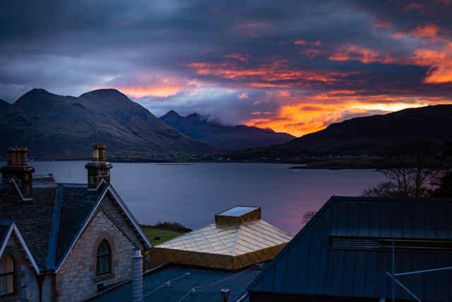 <p>Views from Raasay Distillery hotel in the Inner Hebrides</p>
