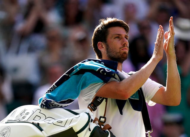 Cameron Norrie applauds the Centre Court crowd after defeat to Novak Djokovic in Friday’s Wimbledon semi-final (John Walton/PA)