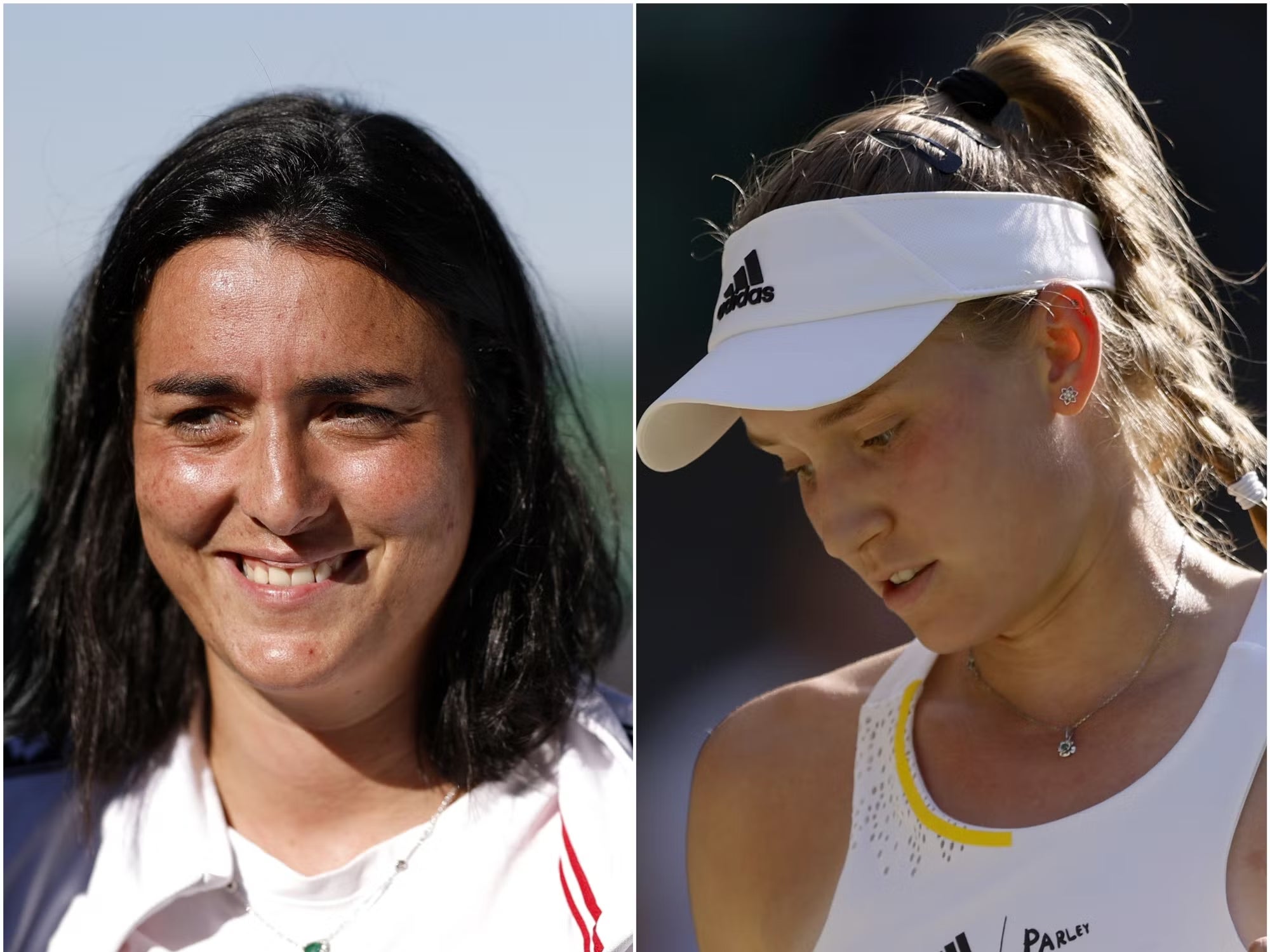 Ons Jabeur and Elena Rybakina will do battle on Saturday in the women’s final at Wimbledon (Steven Paston/PA)