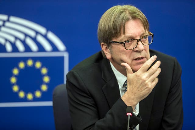 <p>EU parliament’s former Brexit co-ordinator Guy Verhofstadt </p>