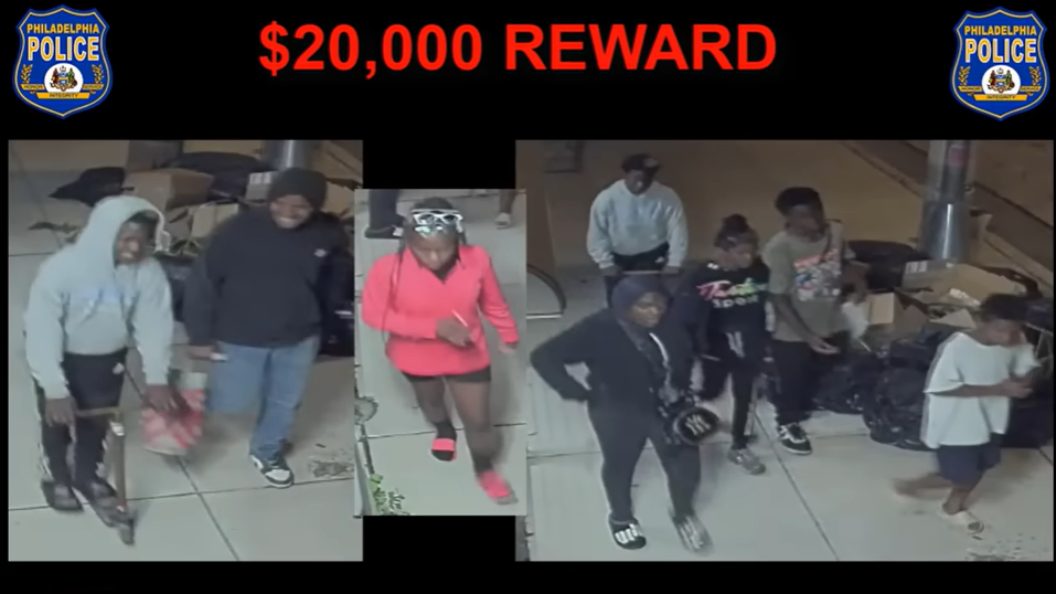 The Philadelphia Police Department released these images of the young people suspected of carrying out the attack on 72-year-old James Lambert, hoping the newly released video and a reward of $20,000 for information will help generate leads in the investigation