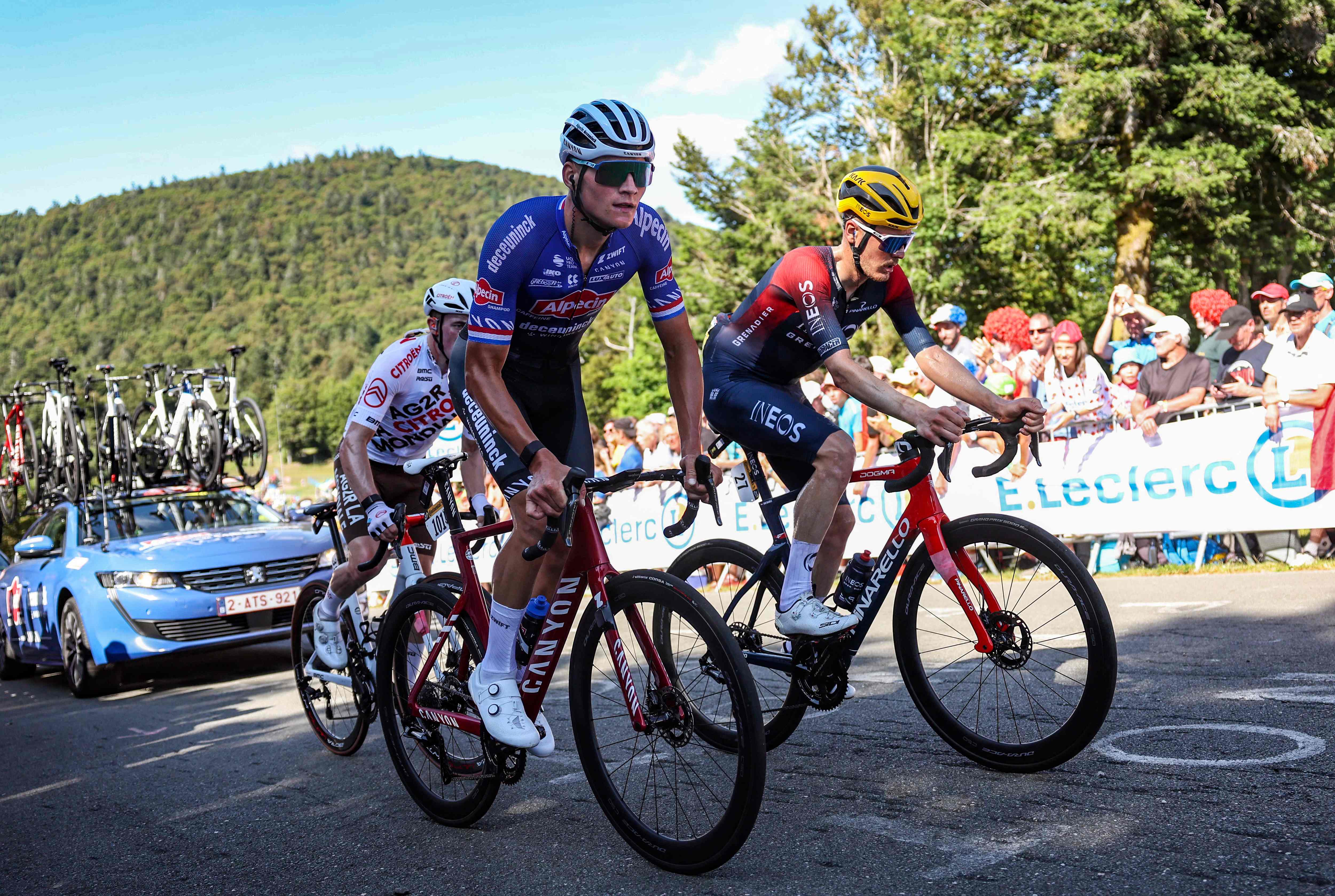 Mathieu van der Poel, left, has found it tough going so far