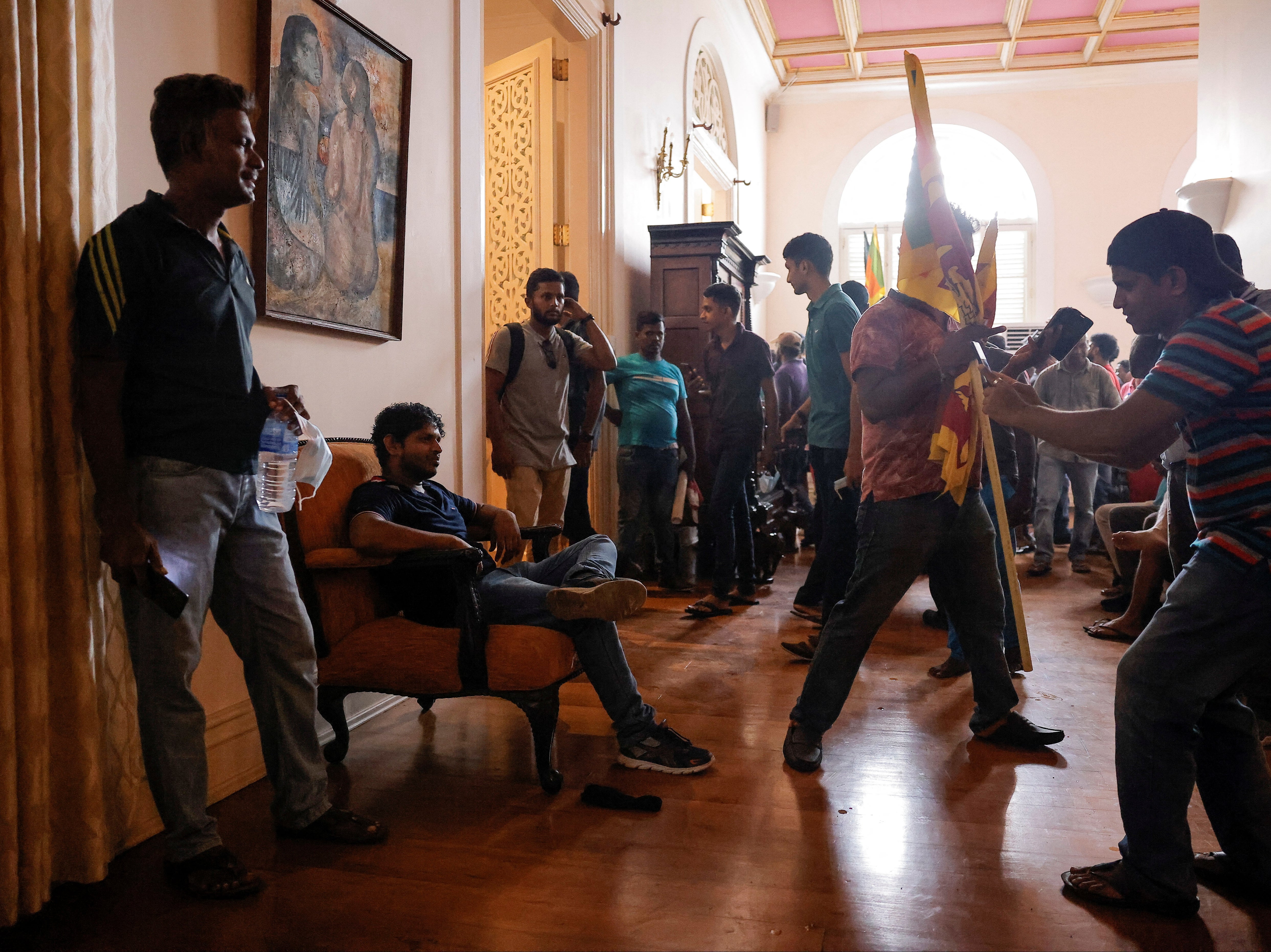 Protesters stormed the Sri Lankan presidential palace on Saturday