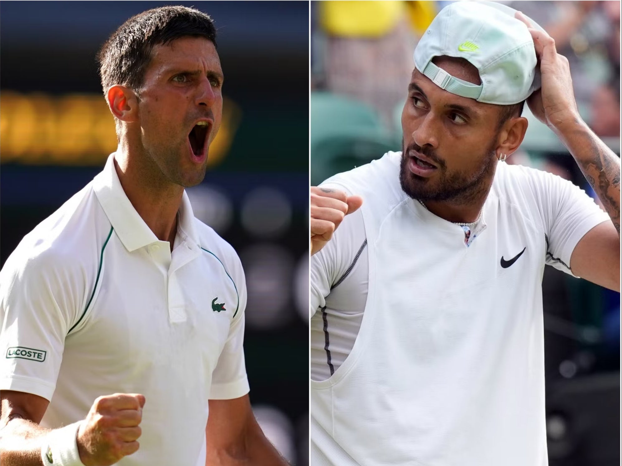Novak Djokovic aware of how dangerous Nick Kyrgios will be in Wimbledon final The Independent
