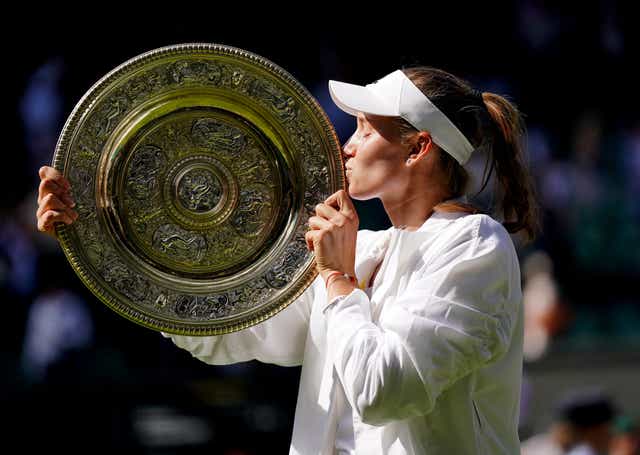 Elena Rybakina is the Wimbledon champion (Zac Goodwin/PA)