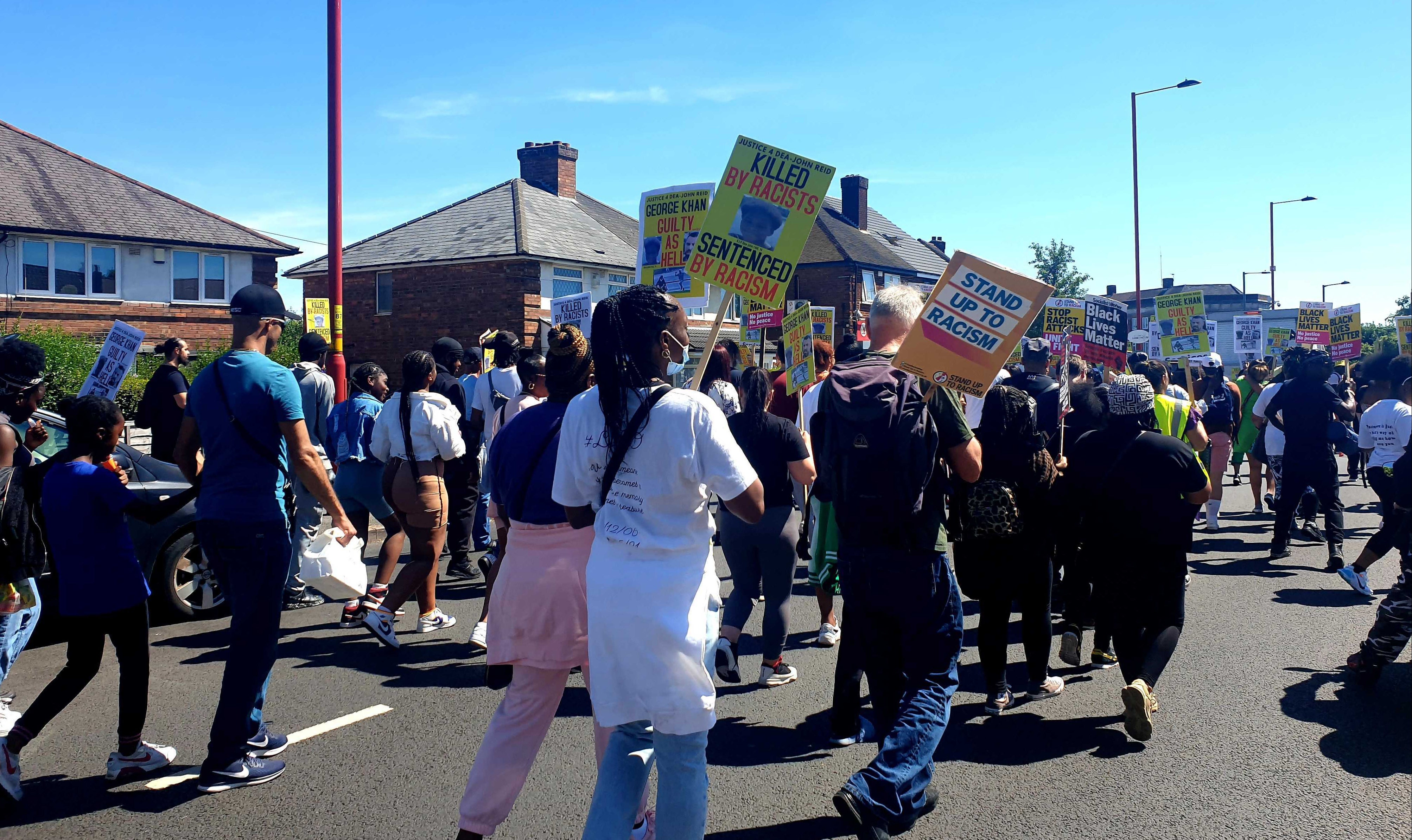 Dea-John Reid Hundreds march in Birmingham after Black teenager stabbed to death The Independent pic