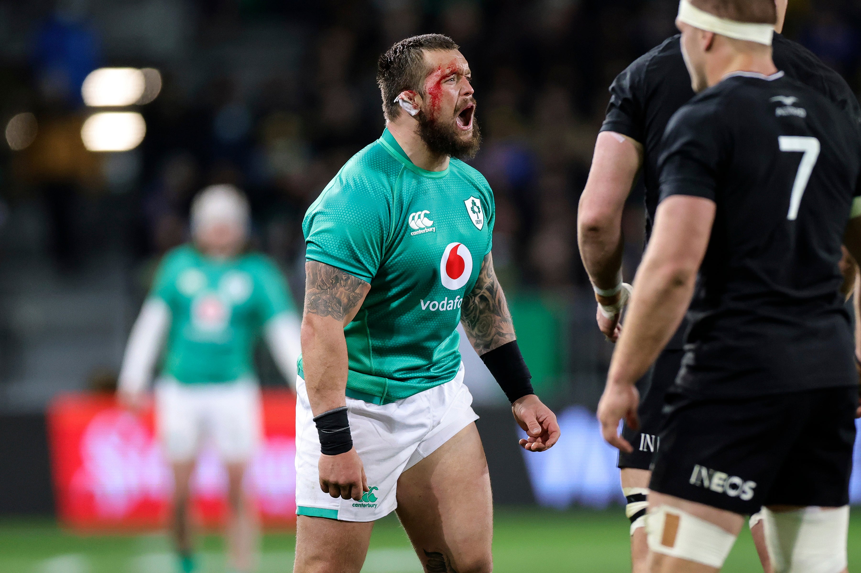 Andrew Porter claimed Ireland’s two tries in Dunedin (Andrew Cornaga/AP/PA)