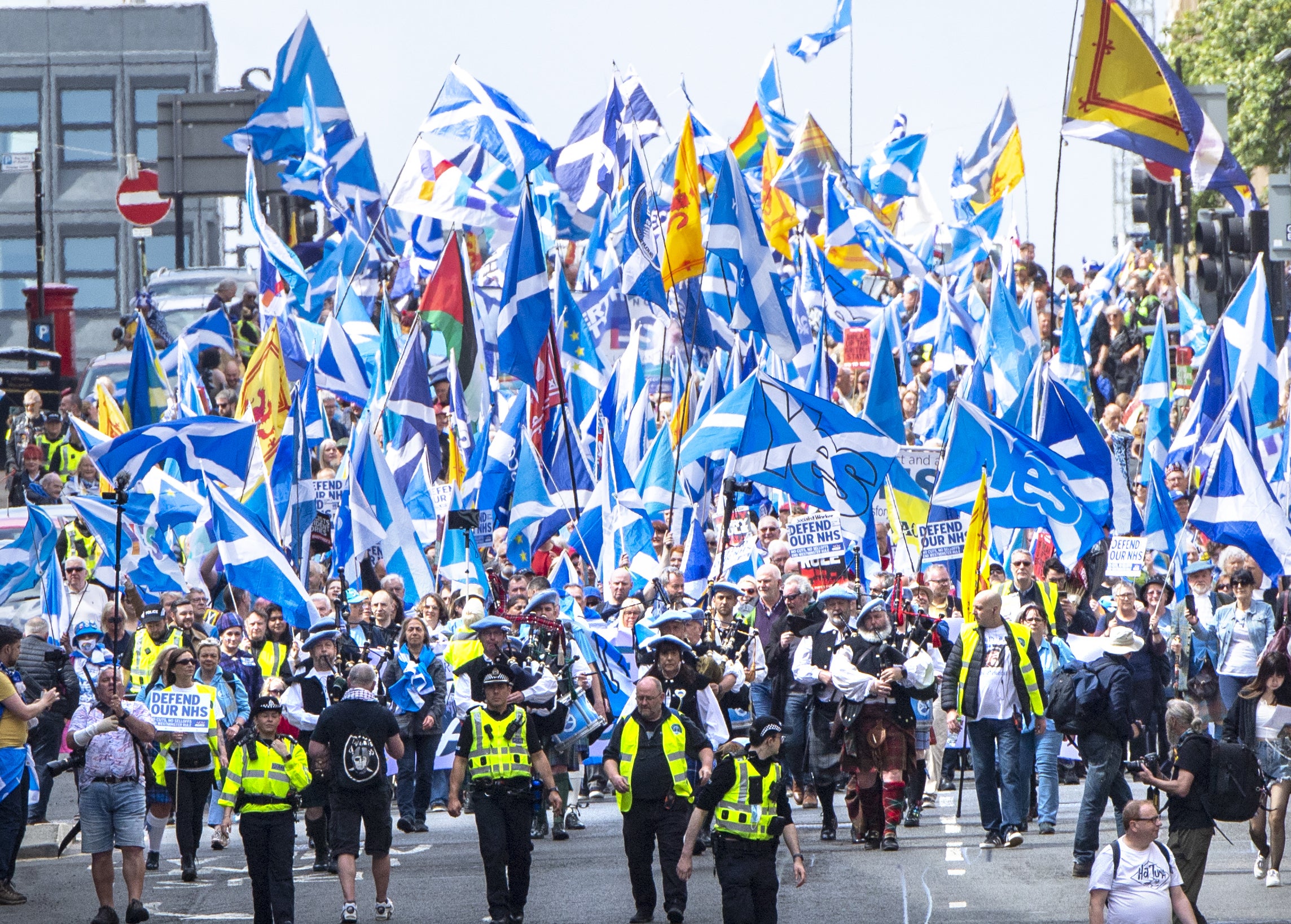 Sajid Javid and Jeremy Hunt both said an independence vote for Scotland should not take place for another 10 years (Lesley Martin/PA)