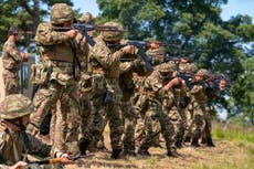 Ukrainian soldiers train in UK as war with Russia rages on