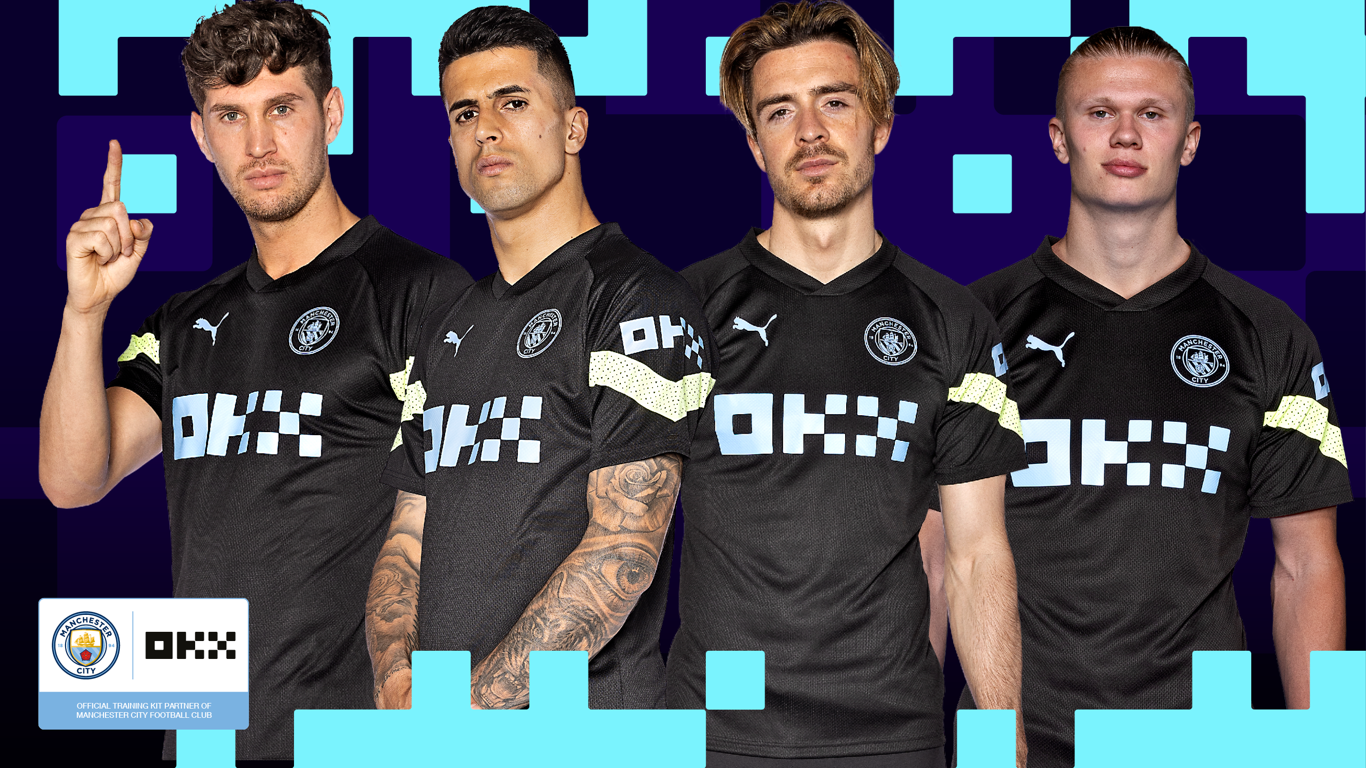 Manchester City have named OKX as their new training kit partner (Manchester City handout)