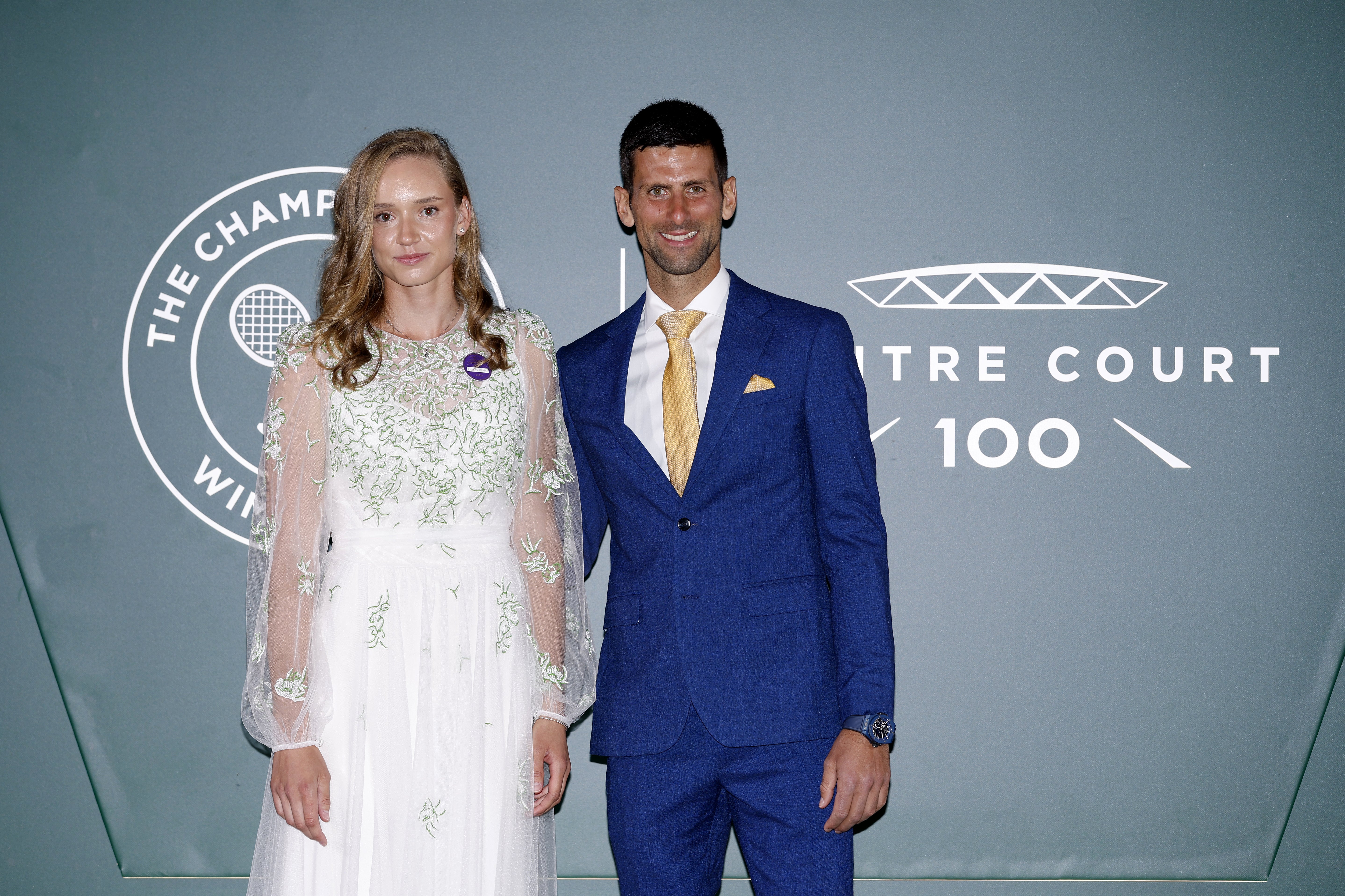 Novak Djokovic and Elena Rybakina at the Wimbledon Ball (Steven Paston/PA)