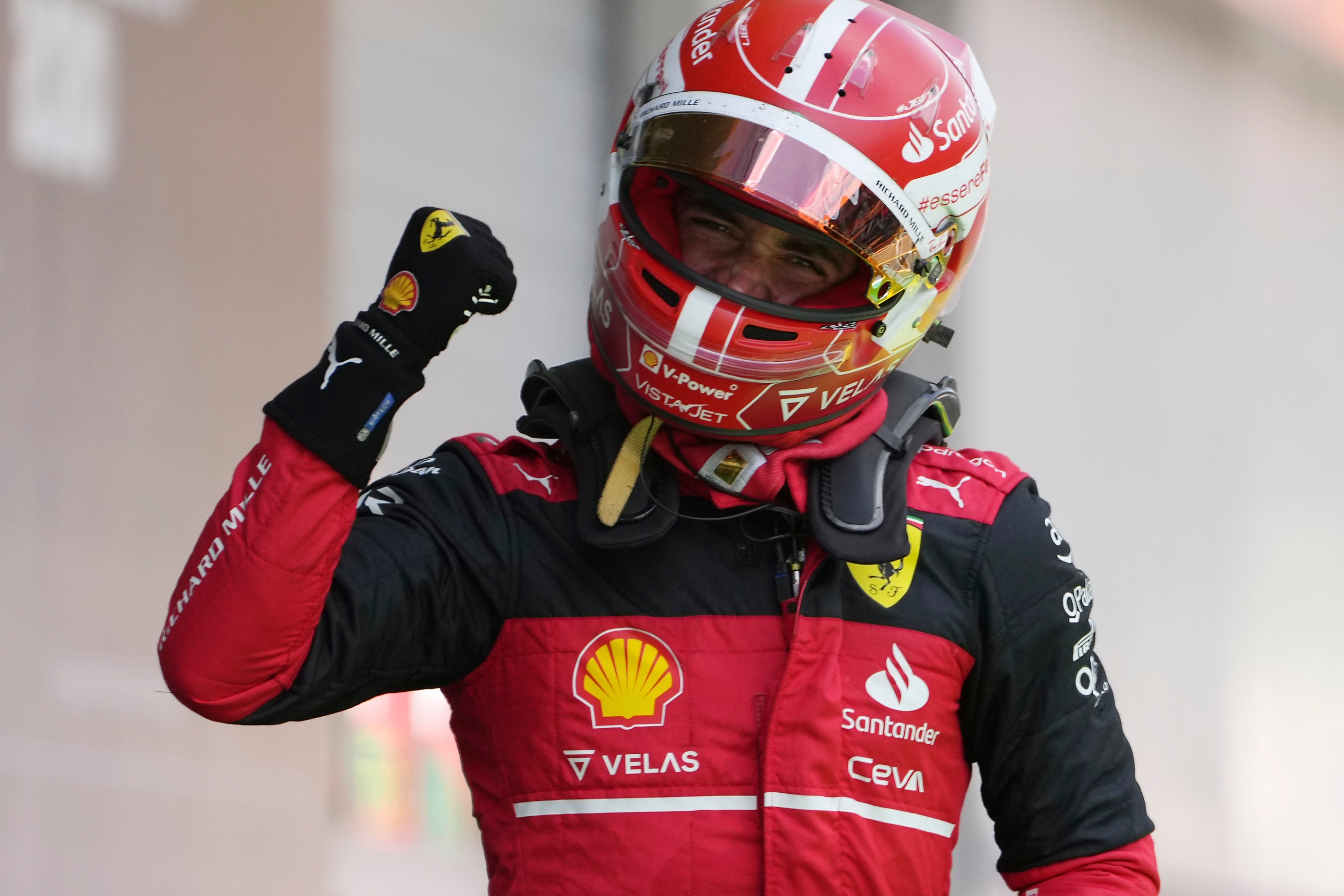 Ferrari’s Charles Leclerc was triumphant in the Austrian Grand Prix (Matthias Schrader/AP)