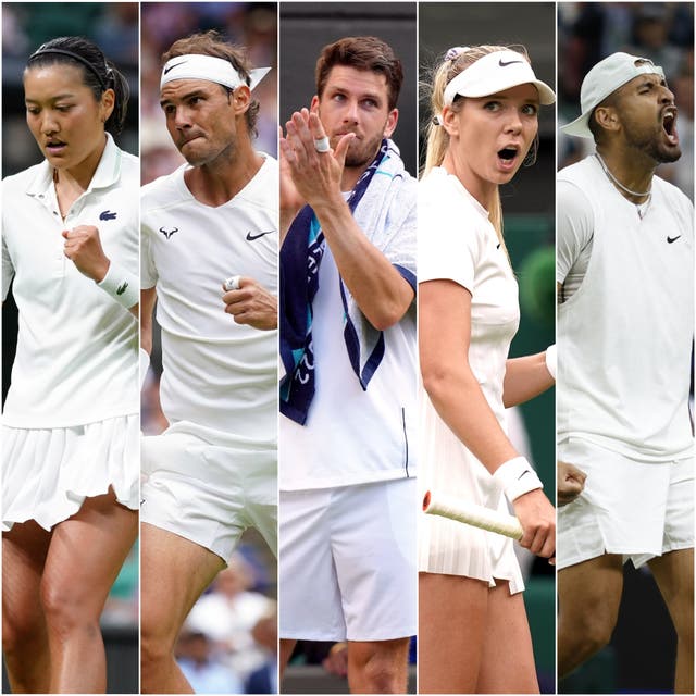 Harmony Tan, Rafael Nadal, Katie Boulter, Cameron Norrie and Nick Kyrgios all won classic matches at this year’s Wimbledon (PA)