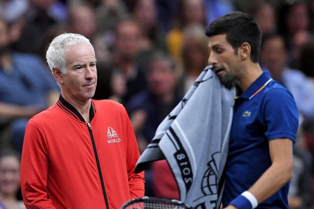 <p>John McEnroe has urged the US to let Novak Djokovic enter the country</p>