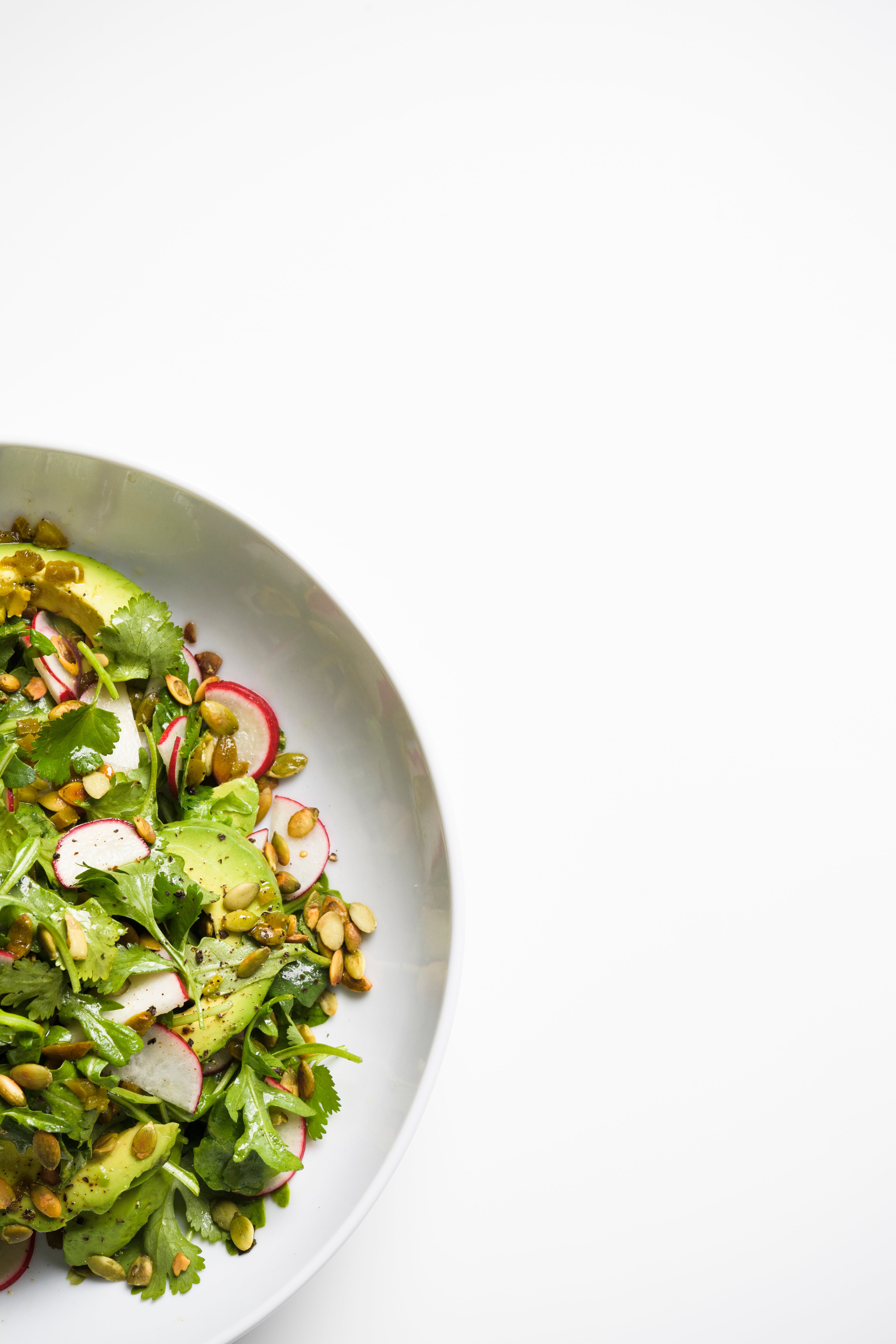 Food-MilkStreet-Arugula and Avocado Salad with Jalapeño Vinaigrette