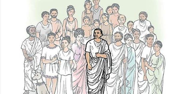 <p>The course follows main character Caecilius and his family </p>