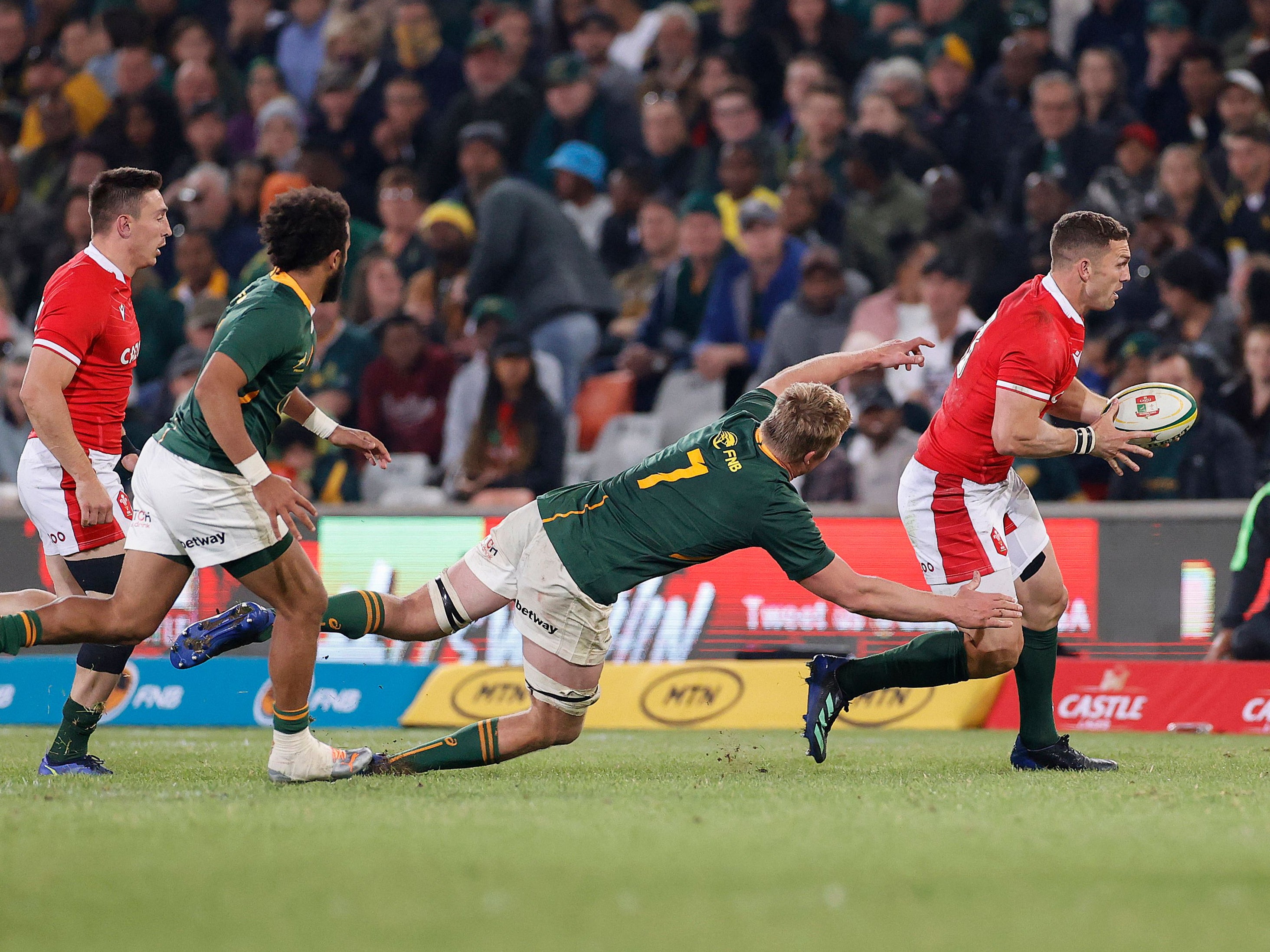 George North in action against South Africa