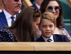 Prince George holds Wimbledon trophy at first tennis match as dad warns: ‘Don’t drop it’ 