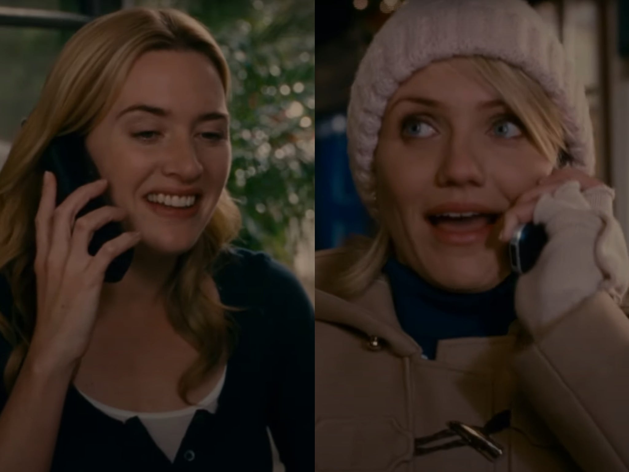 Kate Winslet (left) and Cameron Diaz in The Holiday