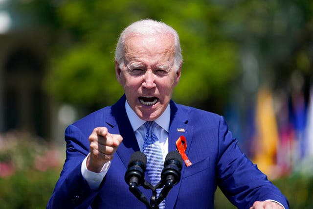 <p>President Joe Biden speaks during an event to celebrate the passage of the "Bipartisan Safer Communities Act," a law meant to reduce gun violence, on the South Lawn of the White House, Monday, July 11, 2022, in Washington. (AP Photo/Evan Vucci)</p>