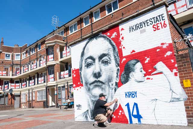 A mural of Fran Kirby has been unveiled (Dominic Lipinski/PA)