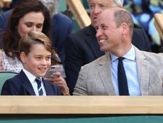 Prince George tells father Prince William that he was ‘too hot’ in suit at Wimbledon amid heat wave 