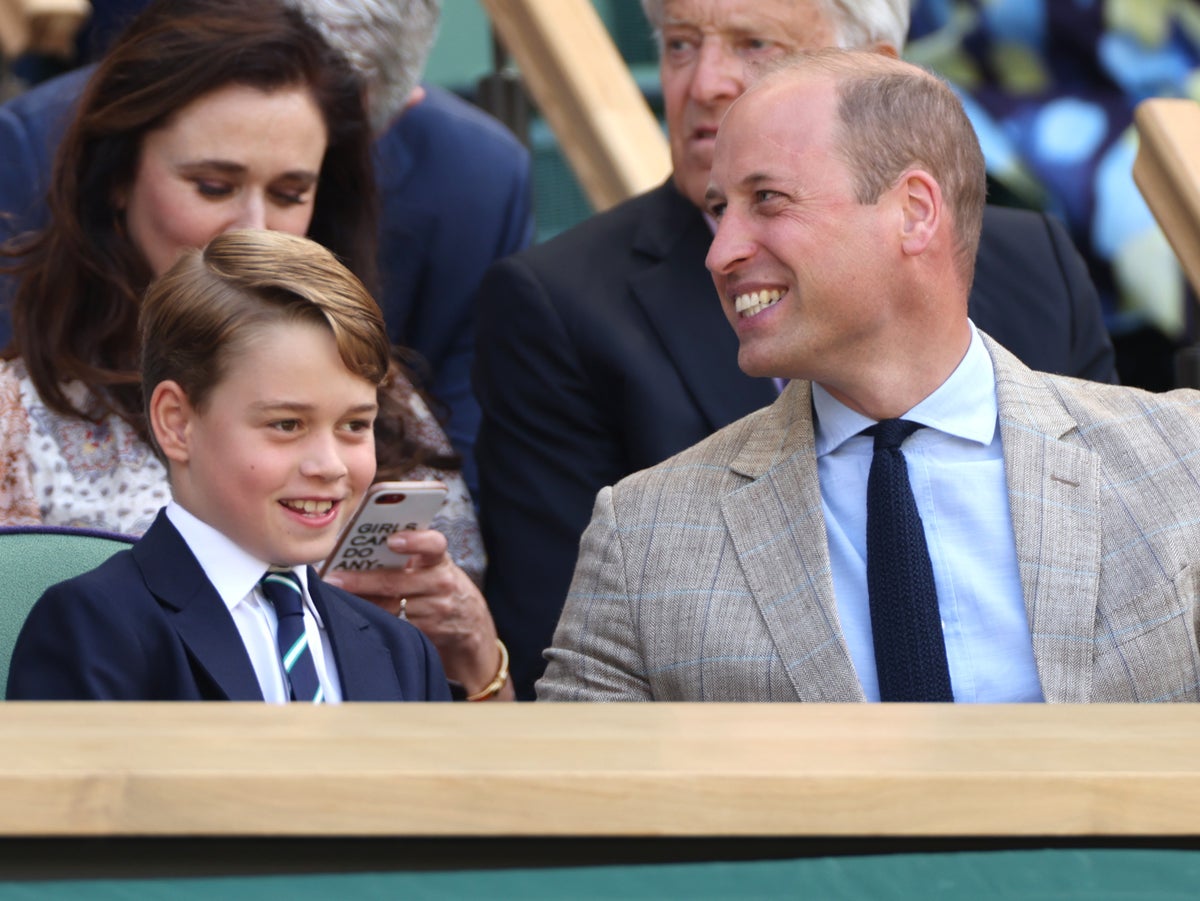 Prince George tells father Prince William that he was ‘too hot’ in suit at Wimbledon amid heat wave
