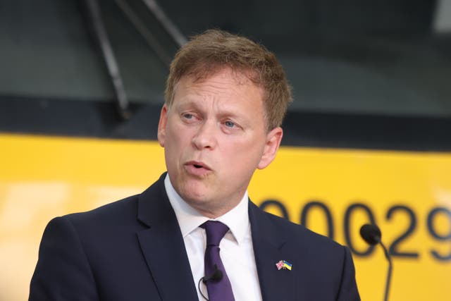 Grant Shapps say the UK “can’t afford not to” increase defence spending which is why he wants to up it to 3% of the economy’s gross domestic product (PA)
