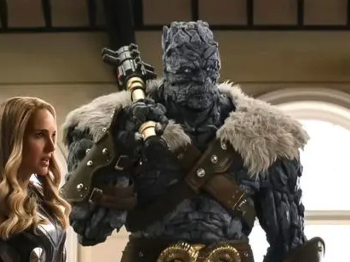 Taika Waititi’s character, Korg, in ‘Thor: Love and Thunder’