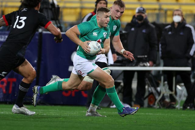 <p>Jordan Larmour impressed with two tries for Ireland </p>