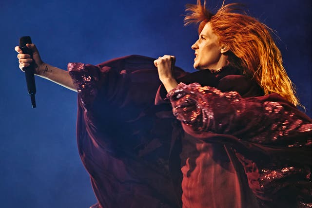 <p>Florence and the Machine on stage at Mad Cool</p>
