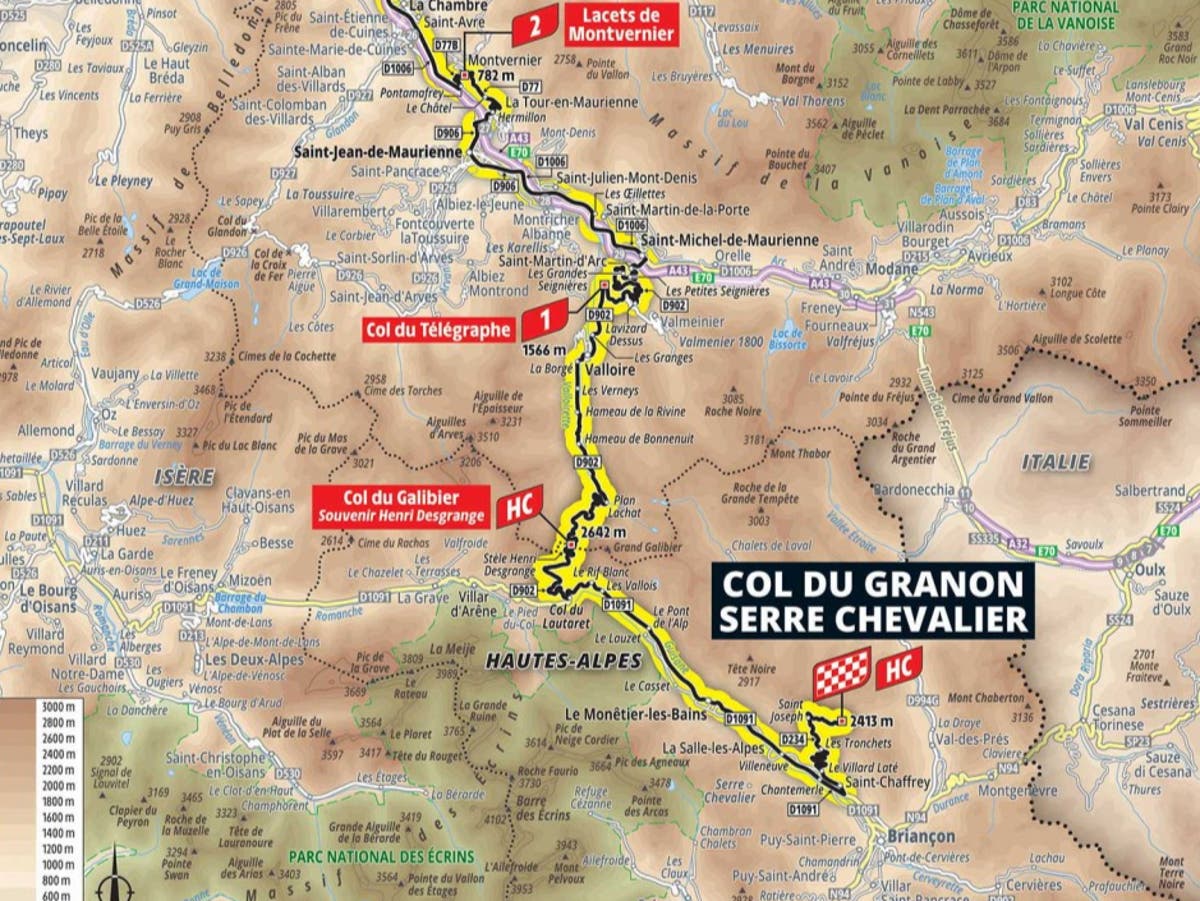 Aperçu de l’étape 11 du Tour de France 2022 : carte et profil du parcours via Albertville à Megève