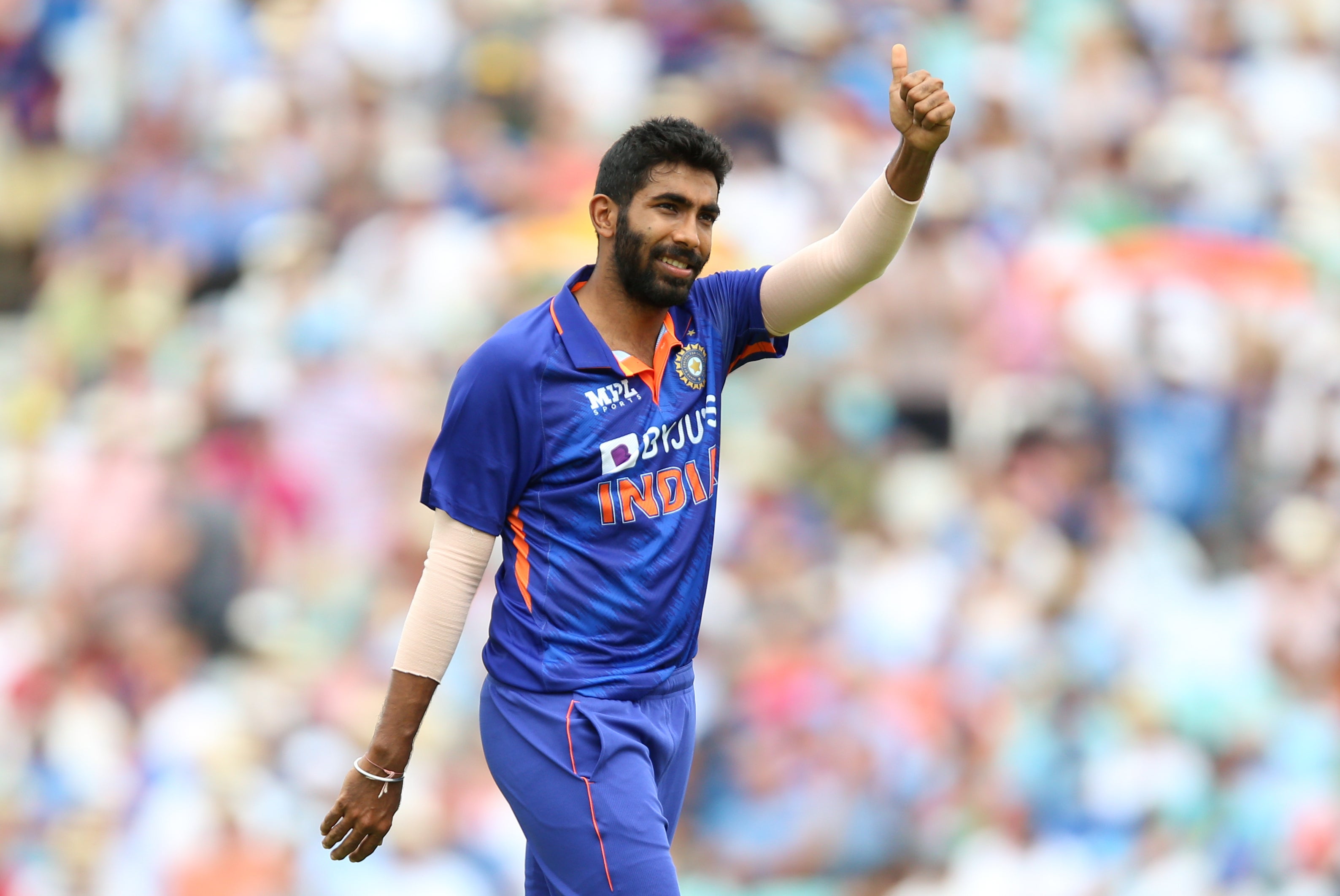 Jasprit Bumrah starred for India (Nigel French/PA)