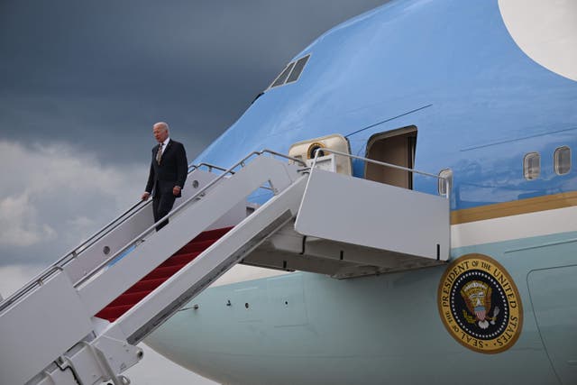 <p>Joe Biden at Joint Base Andrews in Maryland this week. As a candidate for president, he vowed to reverse the kid-glove treatment Riyadh had received under Donald Trump</p>