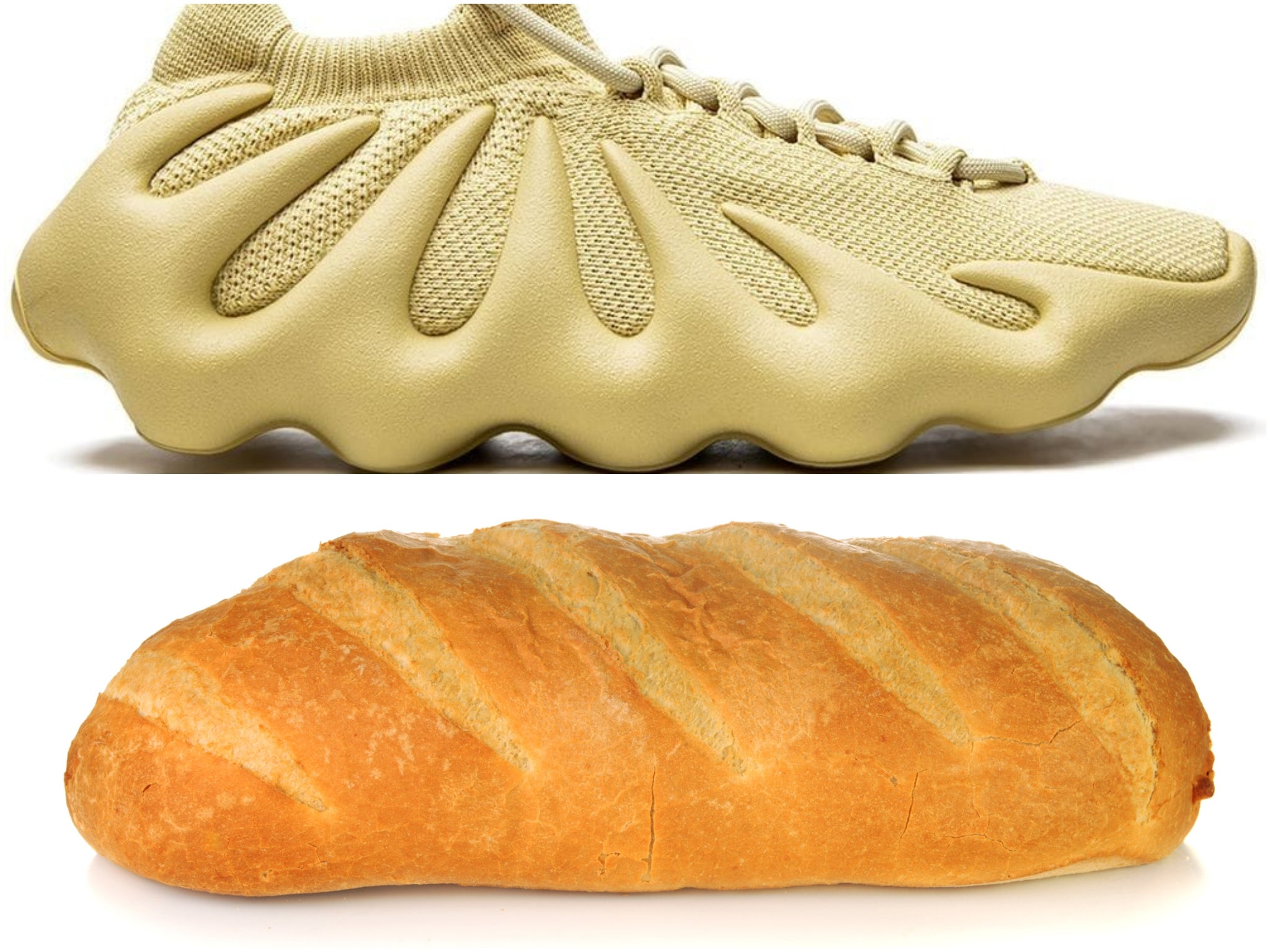 Fans compared the Yeezy’s 450 Sulfur trainers to bread