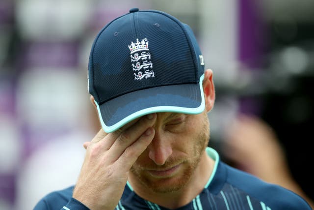 Jos Buttler’s England were blown away for 110 (Nigel French/PA)